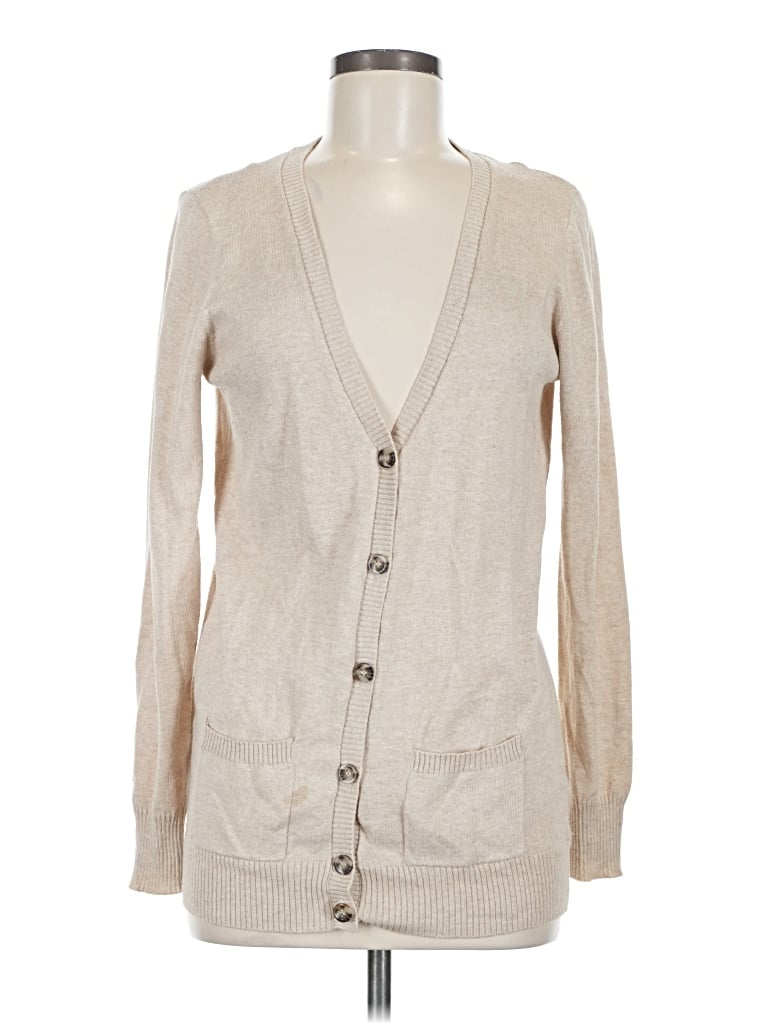 Pre-owned Faded Glory Cardigan Sweater In Tan
