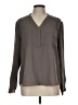 Nine West 100% Polyester Gray Long Sleeve Blouse Size L - photo 1