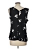 Sioni 100% Polyester Black Sleeveless Blouse Size L - photo 2
