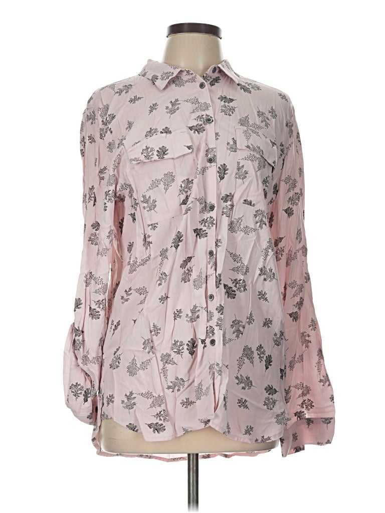 Pre-owned Bass Long Sleeve Blouse In Pink
