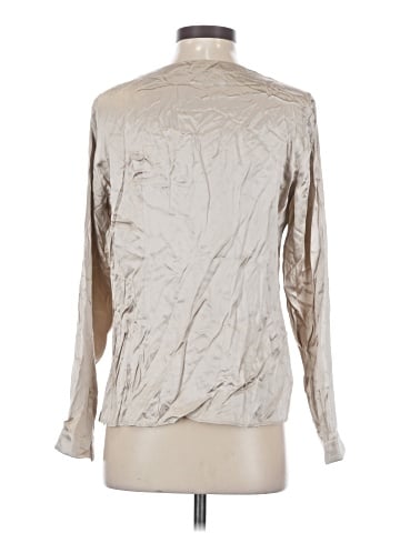 Lafayette 148 New York Long Sleeve Silk Top (view 2)