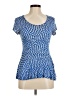 XXI 100% Rayon Blue Short Sleeve Blouse Size M - photo 1