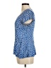 XXI 100% Rayon Blue Short Sleeve Blouse Size M - photo 5