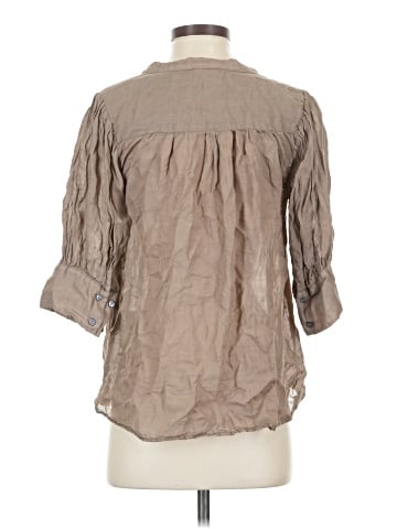 Assorted Brands 3/4 Sleeve Button-Down Shirt (view 2)