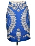 Baraschi Paisley Blue Formal Skirt Size 2 - photo 1
