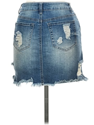 Wax Jean Denim Skirt (view 2)