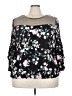 Unique Spectrum 100% Polyester Black 3/4 Sleeve Blouse Size 3X - photo 1