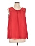 LC Lauren Conrad 100% Polyester Red Sleeveless Blouse Size L - photo 1