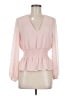 Leith 100% Polyester Pink Long Sleeve Blouse Size M - photo 1