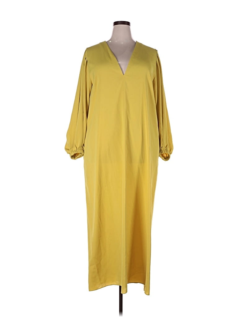 Pre-owned Assorted Brands Casual Dress In Yellow