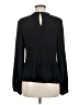 Ann Taylor LOFT 100% Polyester Black Long Sleeve Blouse Size M - photo 2