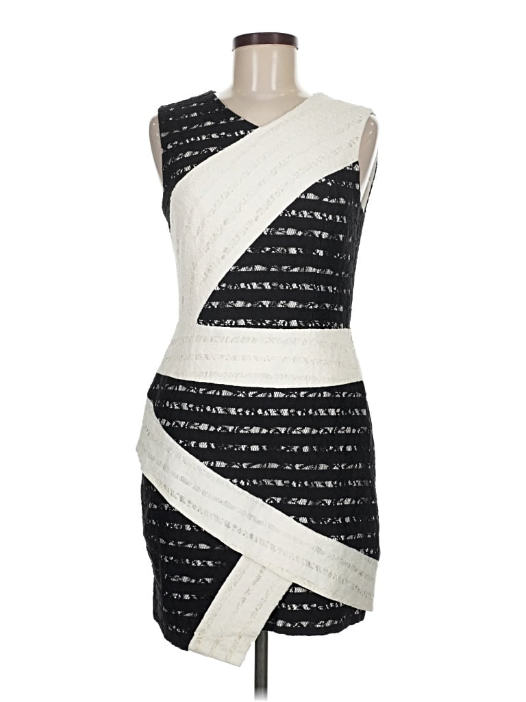 Pre-owned Bcbgmaxazria Cocktail Dress In Silver