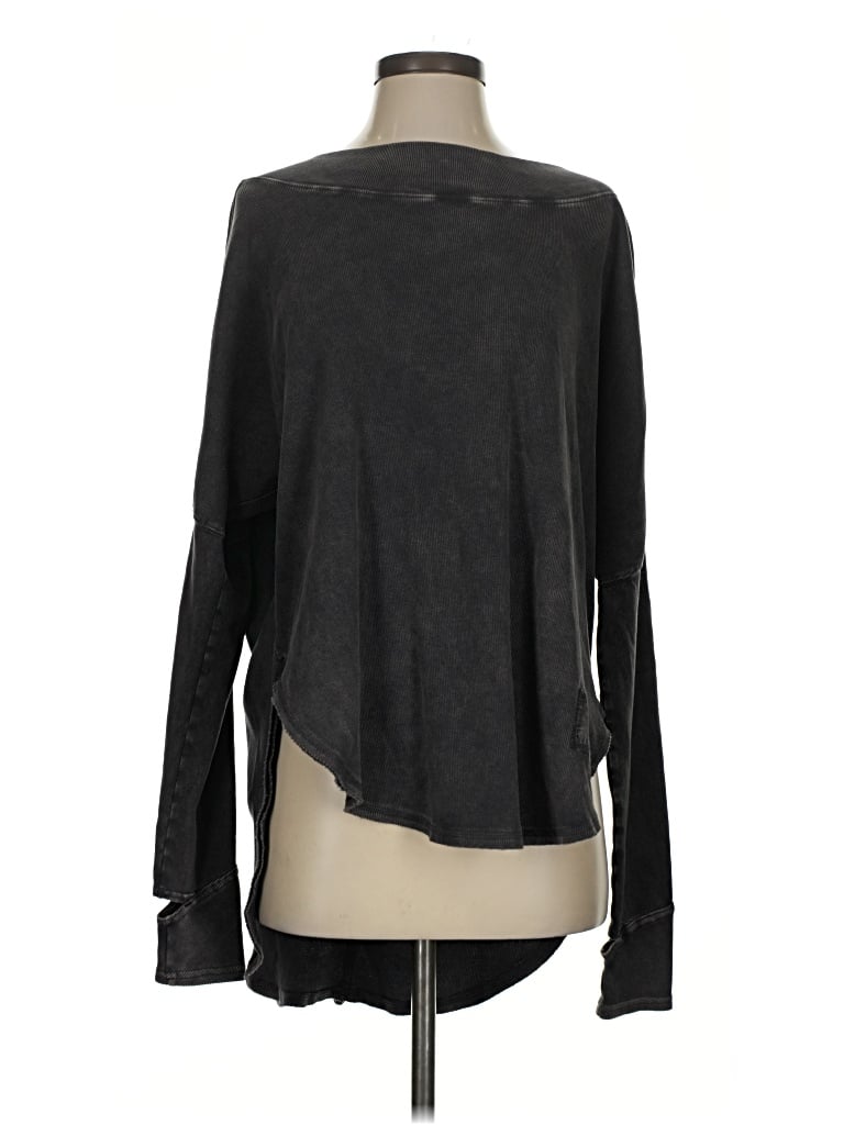 Pre-owned Fp Movement Long Sleeve Top Black Mock Neckline Tops