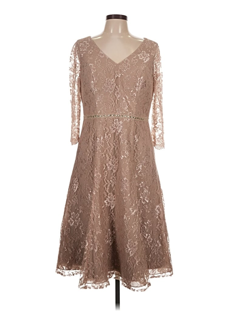 Pre-owned Jj's House Cocktail Dress In Tan