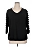 Susan Graver Black 3/4 Sleeve T-Shirt Size 1X - photo 1
