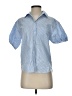 J.Crew 100% Cotton Blue Short Sleeve Blouse Size 0 - photo 1