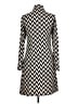 BCBGMAXAZRIA Chevron-herringbone Ivory Black Casual Dress Size L - photo 2