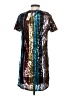 Mi ami 100% Polyester Teal Cocktail Dress Size XS - photo 2
