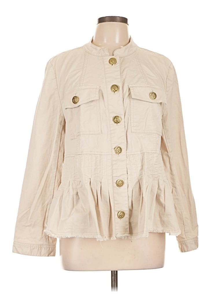 Pre-owned Jjill Jacket In Ivory