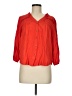 Westbound 100% Rayon Red 3/4 Sleeve Button-Down Shirt Size M - photo 1