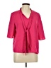 Shein 100% Polyester Pink 3/4 Sleeve Blouse Size L - photo 1
