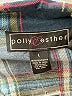 Polly & Esther 100% Polyester Plaid Green Long Sleeve Blouse Size L - photo 7