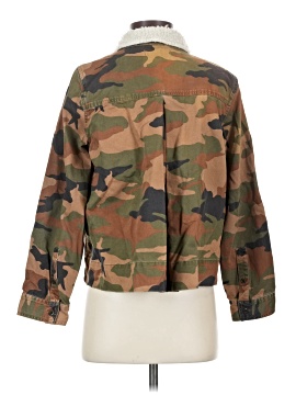 Madewell Northward Cropped Army Jacket in Cottontail Camo: Sherpa Edition (view 2)