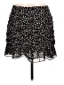 Aqua 100% Polyester Floral Black Casual Skirt Size L - photo 1