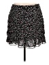 Aqua 100% Polyester Floral Black Casual Skirt Size L - photo 2