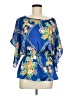 Unbranded 100% Polyester Blue 3/4 Sleeve Blouse Size M (estimated) - photo 1