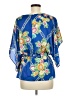 Unbranded 100% Polyester Blue 3/4 Sleeve Blouse Size M (estimated) - photo 2