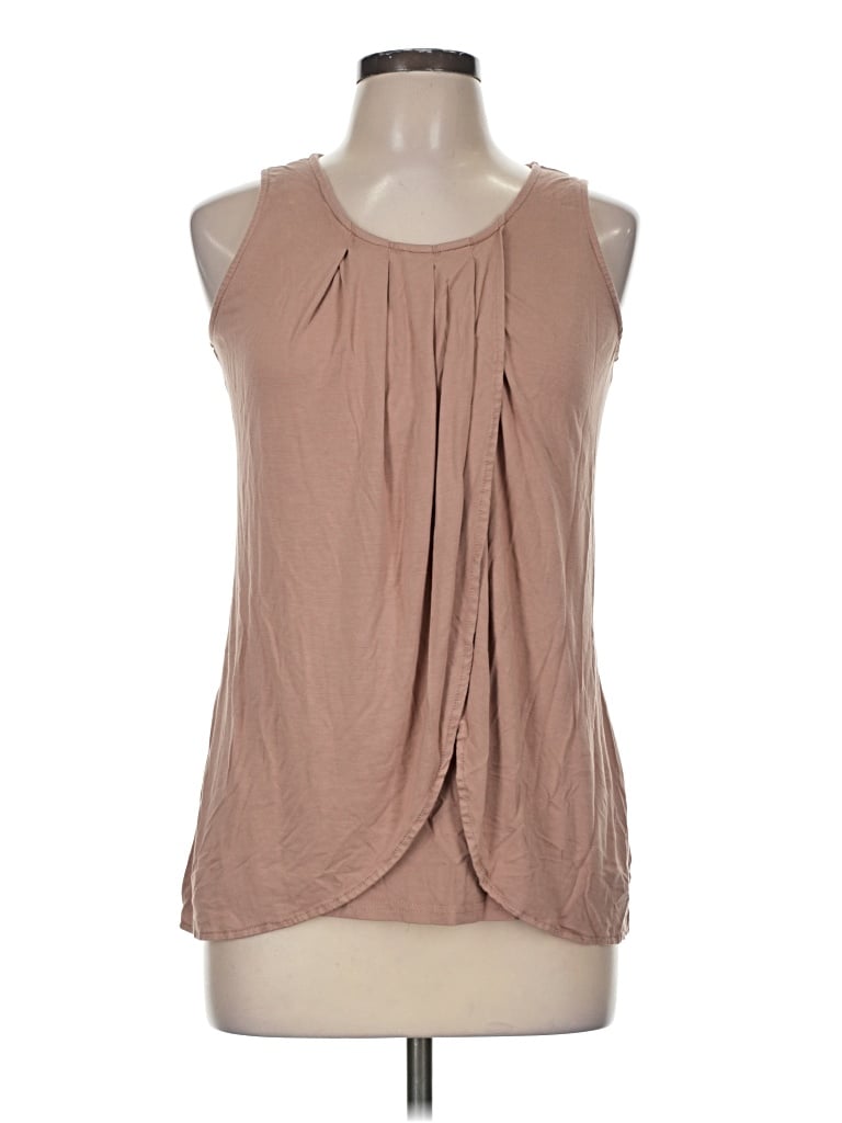 Pre-owned Unbranded Sleeveless T-shirt In Tan