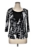 Notations Black 3/4 Sleeve Top Size XL - photo 1