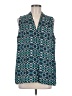 Laundry by Shelli Segal 100% Polyester Teal Sleeveless Blouse Size M - photo 1