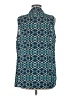 Laundry by Shelli Segal 100% Polyester Teal Sleeveless Blouse Size M - photo 2