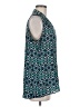 Laundry by Shelli Segal 100% Polyester Teal Sleeveless Blouse Size M - photo 4
