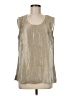 Kasper Metallic Silver Sleeveless Blouse Size M - photo 1