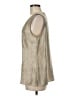 Kasper Metallic Silver Sleeveless Blouse Size M - photo 5