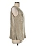 Kasper Metallic Silver Sleeveless Blouse Size M - photo 4