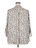 Lush 100% Polyester Animal Print Ivory 3/4 Sleeve Blouse Size 2X - photo 2