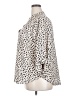 Lush 100% Polyester Animal Print Ivory 3/4 Sleeve Blouse Size 2X - photo 5