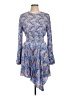 A.L.C. 100% Polyester Print Blue Cocktail Dress Size 12 - photo 1