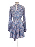 A.L.C. 100% Polyester Print Blue Cocktail Dress Size 12 - photo 2