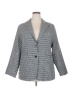 Elleven 100% Polyester Houndstooth Gray Blazer Size 2XL - photo 1