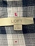Ann Taylor LOFT Checkered-gingham Gray Long Sleeve Button-Down Shirt Size XL - photo 7