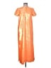 J.Crew 100% Polyester Metallic Orange Cocktail Dress Size 6 - photo 1