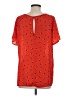 Sienna Sky 100% Polyester Hearts Red Orange Short Sleeve Blouse Size S - photo 2