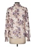 J by Joie 100% Polyester Floral Purple Ivory Long Sleeve Blouse Size M - photo 2