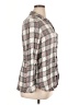 BeachLunchLounge 100% Rayon Plaid Gray Long Sleeve Button-Down Shirt Size XL - photo 4