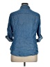 MICHAEL Michael Kors 100% Lyocell Blue 3/4 Sleeve Button-Down Shirt Size XL - photo 2